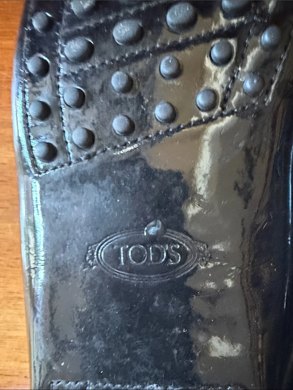 Tod's Gommino Black Patent Leather Driving Loafers